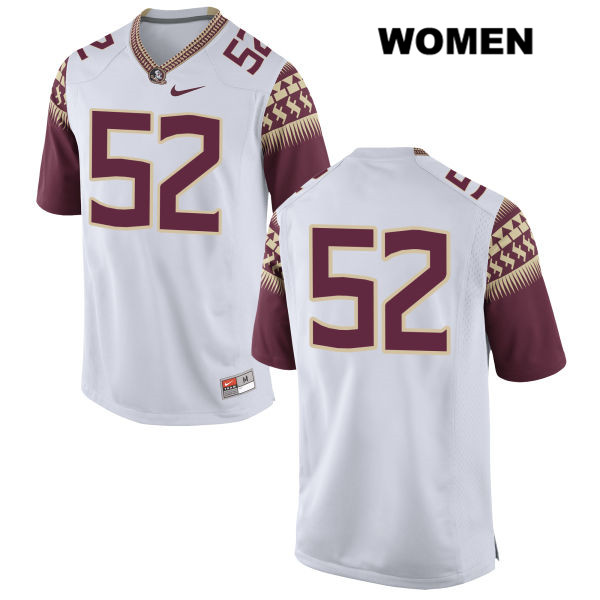 Women's NCAA Nike Florida State Seminoles #52 Christian Meadows College No Name White Stitched Authentic Football Jersey YAX5669SD